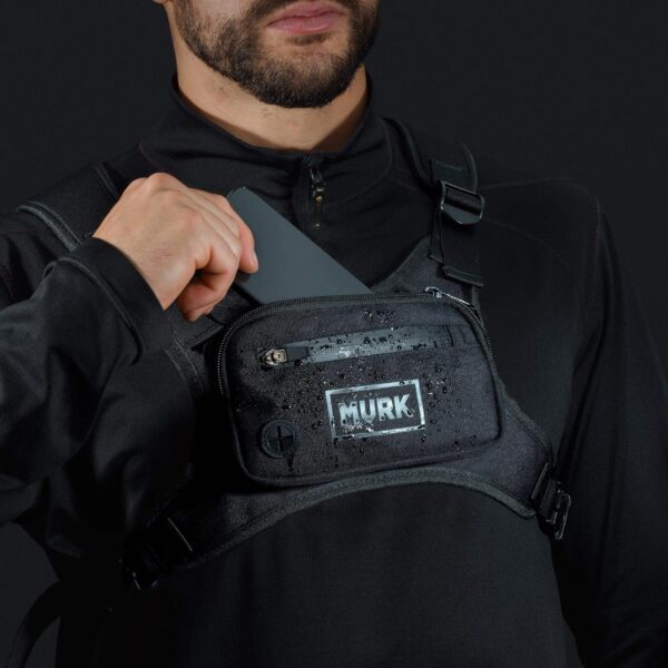MVRK Water Resistant Chest Pack - Running Vest for Workouts, Running Phone Holder Extra Storage, Lightweight Running Pack - Image 8