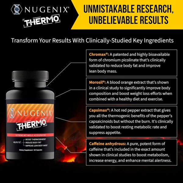 Nugenix Thermo - Thermogenic Fat Burner Supplement Pills for Men, Extreme Metabolic Accelerator, 42 Count - Image 5