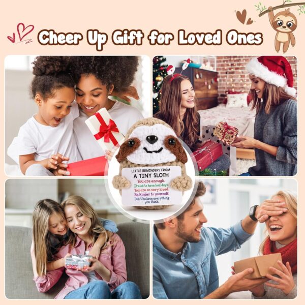 MBL Inspirational Birthday Gifts for Women - Little Reminders Emotional Cheer Support Small Funny Cute Duck Pickle Potato Nuggets Knitted Sloth for Her Him Men Friend Coworker Student Graduation - Image 7