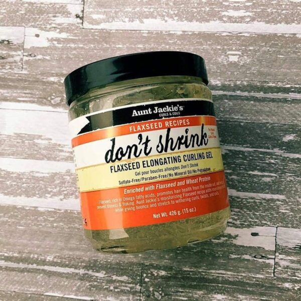 Aunt Jackie's Flaxseed Recipes Don't Shrink Elongating Hair Curling Gel for Natural Curls, Coils and Waves, Helps Prevent Dryness and Flaking, 15 oz - Image 8