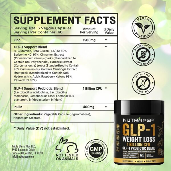GLP-1 Probiotic Weight Loss Support Supplement - GLP 1 Booster with Berberine for Support Fat Burn - Image 7