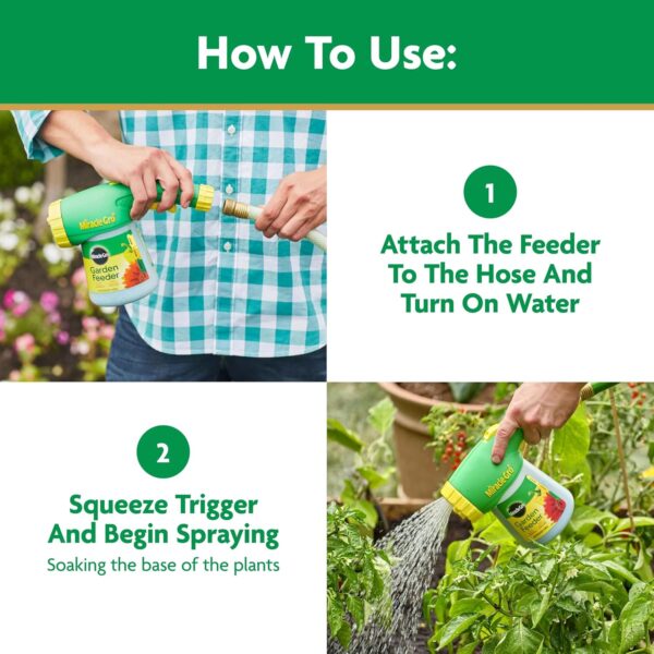 Miracle-Gro Garden Feeder with Water Soluble All Purpose Plant Food, Hose-end Feeder for Outdoor Plants, 1 lb. - Image 6