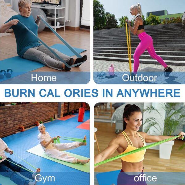 5 Pcs Professional Resistance Bands. Latex-Free, Elastic Band, Work Out Bands, Stretch Bands for Working Out Women or Men, Exercise Bands Set for Physical Therapy, Yoga, Pilates - Image 6