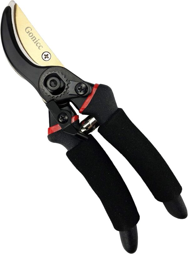 gonicc 8" Professional Premium Titanium Bypass Pruning Shears (GPPS-1003), Hand Pruners, Garden Clippers. - Image 3