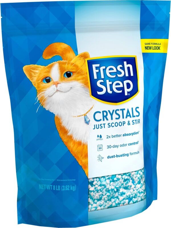 Fresh Step Crystals, Premium Cat Litter, Scented, 8 Pounds, Pack of 2 (Package May Vary) - Image 5