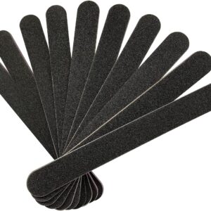 Nail File 10 PCS Professional Double Sided 100/180 Grit Nail Files Emery Board Black Manicure Pedicure Tool and Nail Buffering Files