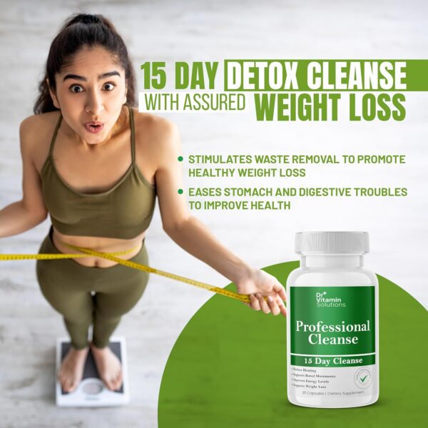 DR VITAMIN SOLUTIONS 15 Day Gut Cleanse Detox for Women, GLP-1 Support - Natural Colon & Detox Cleanse for Weight Loss - Bloating & Constipation Relief - Flushes Toxins & Supports Immunity - 30 Ct. - Image 7