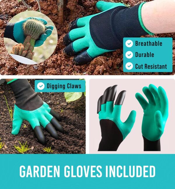 GROWIT Heavy Duty Gardening Tools - 22-Piece Gardening Gifts for Women, Men, Mom, Dad - Durable, Ergonomic Garden Tools Set - Image 4