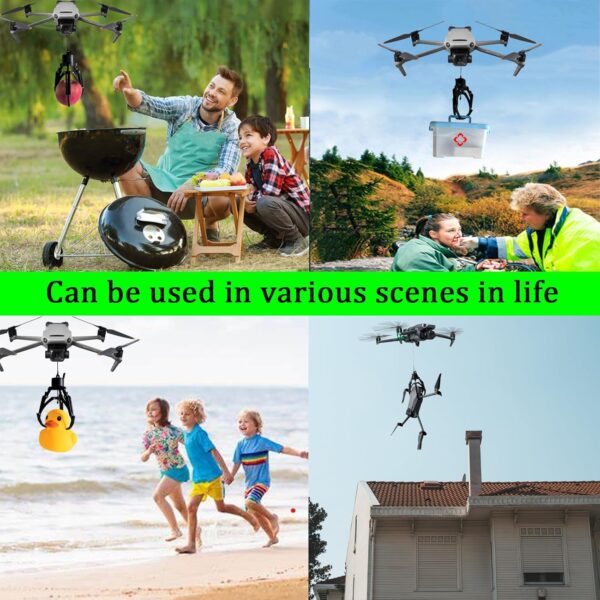 Universally Drone Airdrop System Release Device Payload Delivery Transport Drop, for DJI Mini4/Mini3/Mini2/Air3/Air2/Air2S/ DJI Mavic Series Drone Accessories (Mechanical Claw) - Image 6
