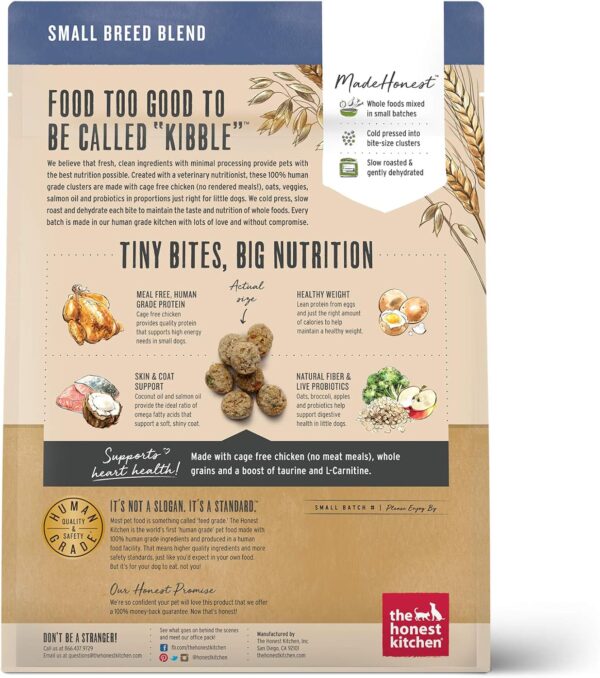 The Honest Kitchen Whole Food Clusters Small Breed Whole Grain Chicken Dry Dog Food, 1 lb Trial Pouch - Image 2