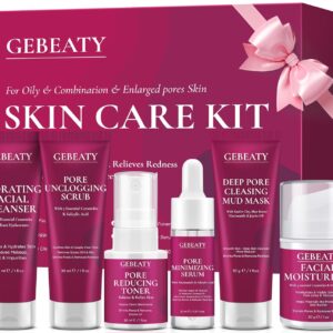 Skin Care Set Kit,Professional Pore Minimizer Soothe, Hydrate, Oil Control, Deep Cleanse Women Teen Girls Skincare Facial Skin Care Products,Travel Facial Skin Care Routine Kit Women Beauty Gift Set