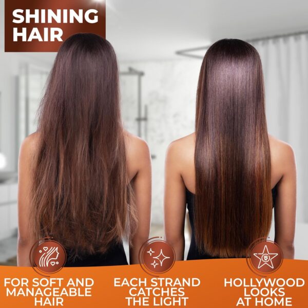 Moroccan Argan Oil Shampoo and Conditioner Set - Sulfate Free, Anti Frizz Hydrating Care for Women - Deep Moisturizing Treatment for Color, Keratin Treated, Curly, Damaged and Dry Hair - Image 3