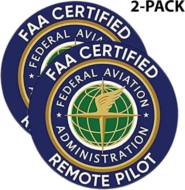 2-Pack FAA Certified Remote Pilot Drone Sticker Decal - 4 Inches - Drone Stickers for Car Truck Van Window Bumper Laptop Tablet Cup Tumbler and Any Smooth Surface - Image 5