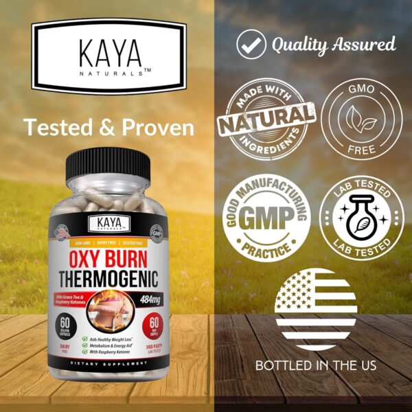 Kaya Naturals Supreme Fat Burner - Weight Loss Pills Women & Men - Appetite Suppressant Supplement - Powerful Thermogenic Diet Pills - Natural Energy Boost Oxy Burn 60 Count - Image 4