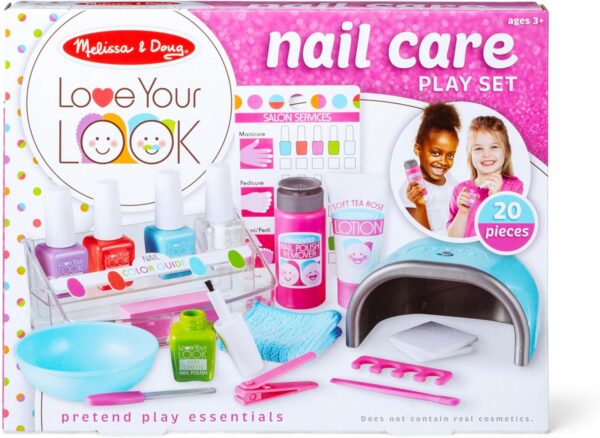 Melissa & Doug Love Your Look Pretend Nail Care Play Set – 20 Pieces for Mess-Free Play Mani-Pedis (DOES NOT CONTAIN REAL COSMETICS) , Pink - Image 6