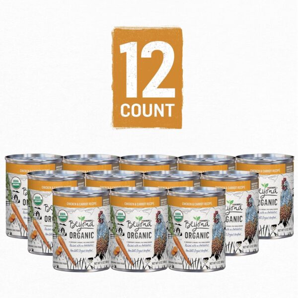 Purina Beyond Organic Wet Dog Food, Organic Chicken & Carrot Adult Recipe Ground Entrée with Broth - (Pack of 12) 13 oz. Cans - Image 2