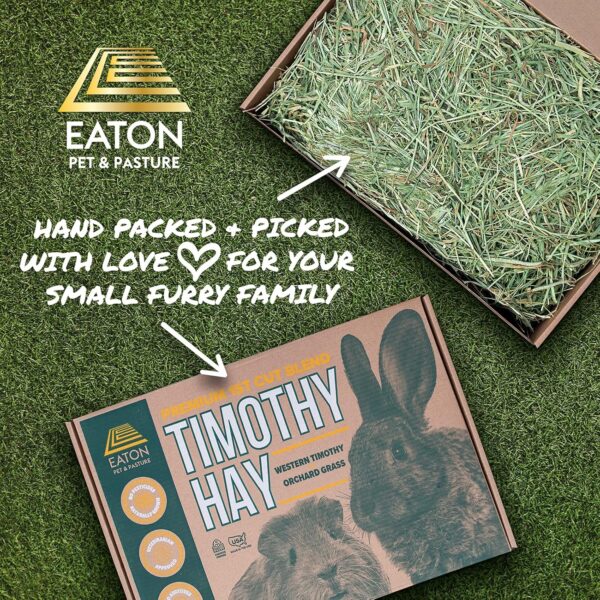 Eaton Pet and Pasture Naturally Grown, Premium, 1st Cut Blend, Western Timothy Hay Orchard Blend, Small Animal Food, Sustainable, Eco-Friendly, Farmer-Owned, 6LB-Box. - Image 4