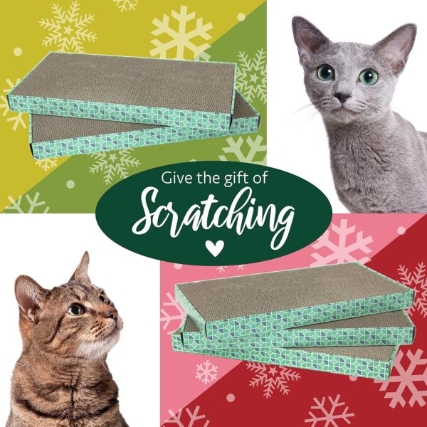 Kitty City XL Wide Corrugate Cat Scratchers 3 Pieces, Cat Scratching, Cat Scratch Pad, Door Clips, Furniture Protectors from Cat Scratching - Image 3