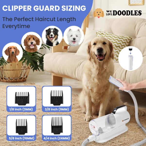 We Love Doodles 11-in-1 Dog Grooming Vacuum - Professional-Grade Dog Clippers, Lightweight Pet Vacuum Grooming Kit for Dogs at Home, For Long Hair & Non Shedding Dogs, Goldendoodles & Poodles - Image 3