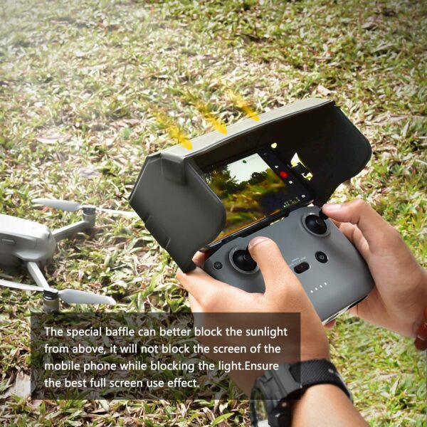 STARTRC Sun Hood Sunshade for DJI Neo/Mini 4k/Air 3S/Mini 2 SE/Mini 3/Mini 3 Pro/Mini 2/ Air 3/Mavic 3 Classic Controller Accessories for 4.4-7.1inch Smartphone Screen - Image 6