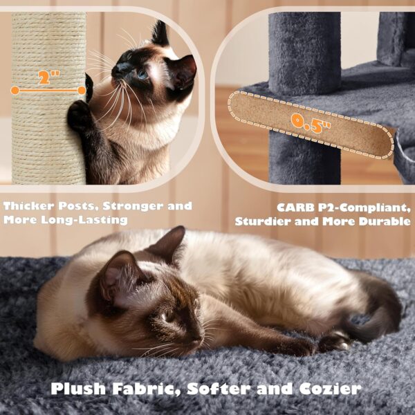 Yaheetech 54in Cat Tree Tower Condo Furniture Scratch Post for Kittens Pet House Play - Image 6
