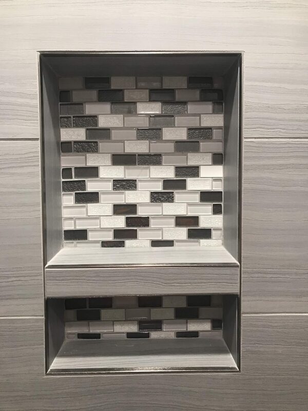 Large Double Shelf Recessed Shower Niche, Ready to Tile, 25" x 17" x 3.75" - Image 5