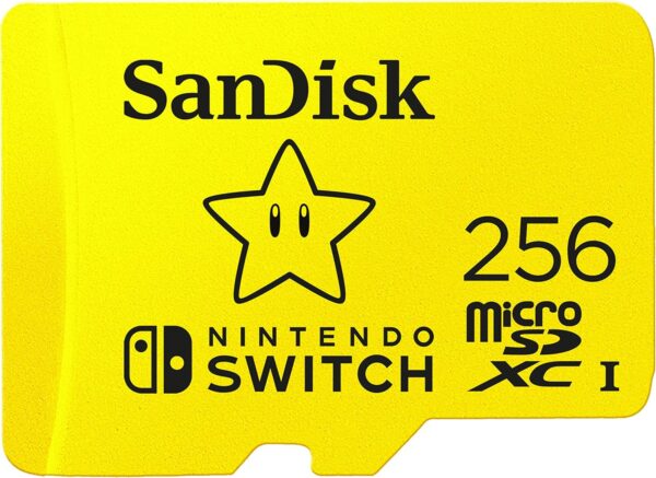 SanDisk 256GB microSD Card, Licensed for Nintendo-Switch, Made for Nintendo Switch 1, Switch OLED, and Switch Lite - SDSQXAO-256G-GNCZN