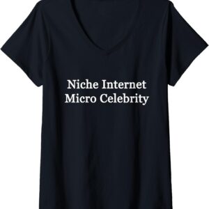 Womens Niche Internet Micro Celebrity V-Neck T-Shirt